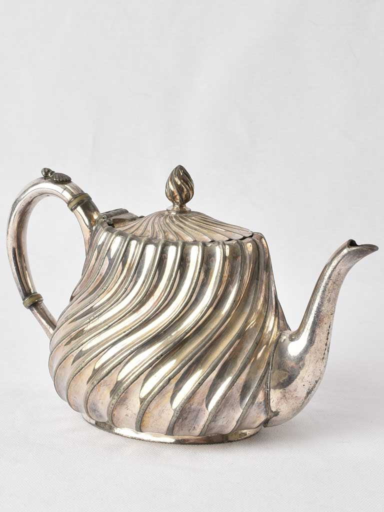 'Antique Pewter English Dixon Teapot'