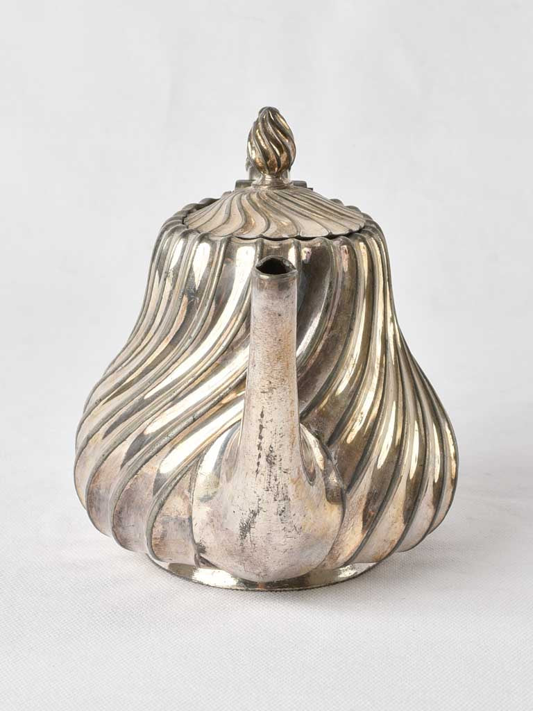 'Retro Dixon Whistle-styled Silver Teapot'