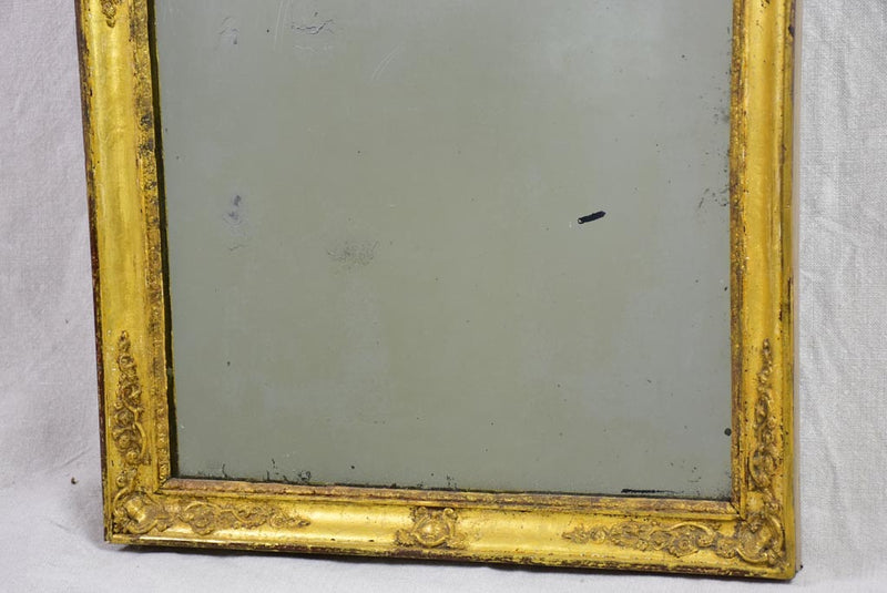 Late 18th-century rectangular French mirror with two mirror panes 52¾" x 18½"