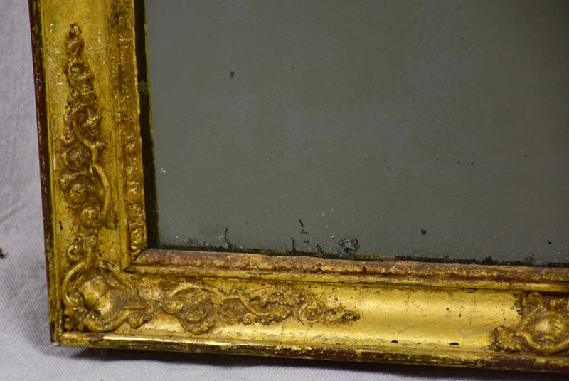 Late 18th-century rectangular French mirror with two mirror panes 52¾" x 18½"