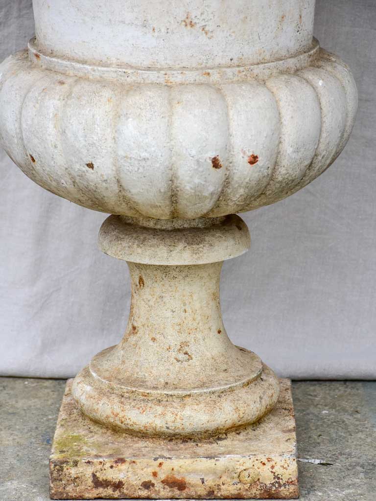 Extra large antique French cast iron Medici urn 31½"