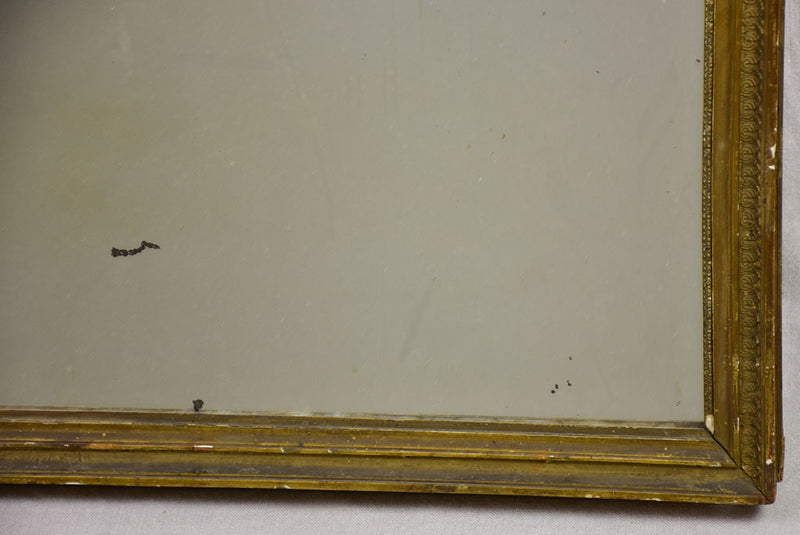 Authentic aged French trumeau chimney mirror