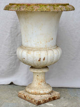 Extra large antique French cast iron Medici urn 31½"
