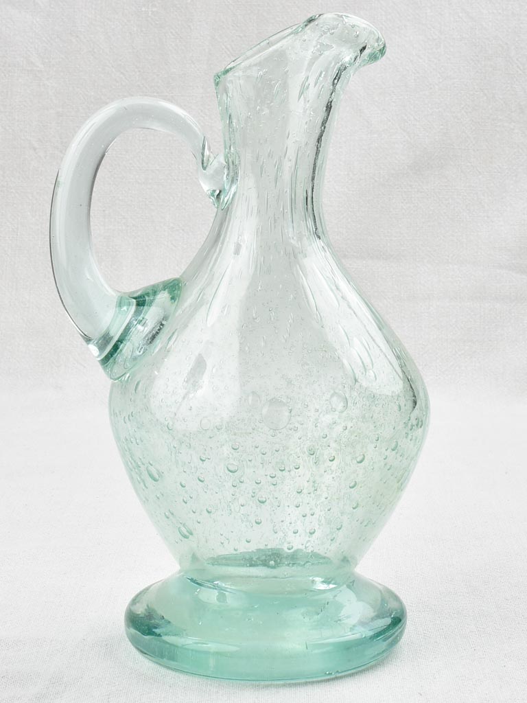 Vintage blown glass pitcher from Biot 12¼"