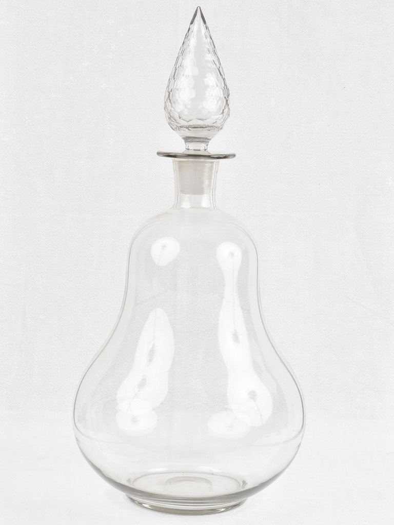 19th century tall glass demijohn with top 28¼"