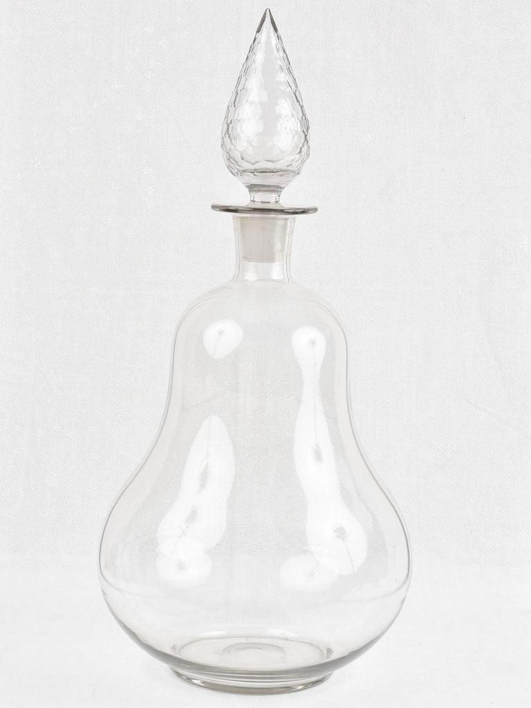 19th century tall glass demijohn with top 28¼"