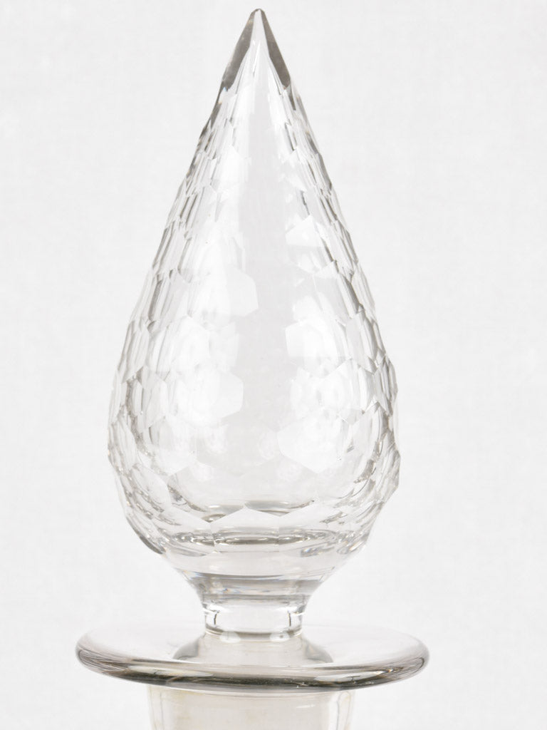 19th century tall glass demijohn with top 28¼"
