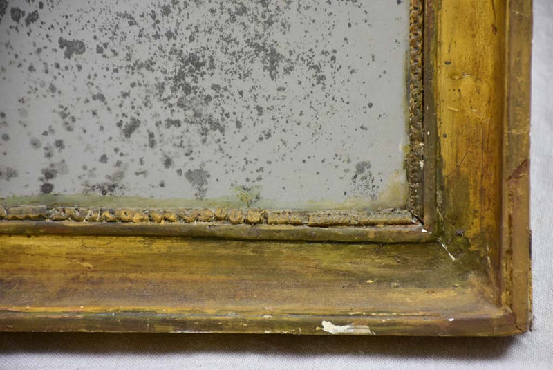 19th Century French trumeau mirror with oriental themed painting 51½" x 23¼"