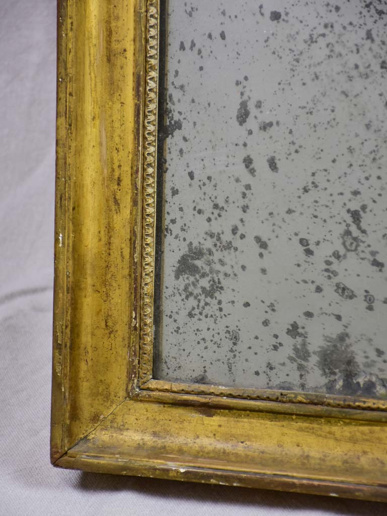 19th Century French trumeau mirror with oriental themed painting 51½" x 23¼"