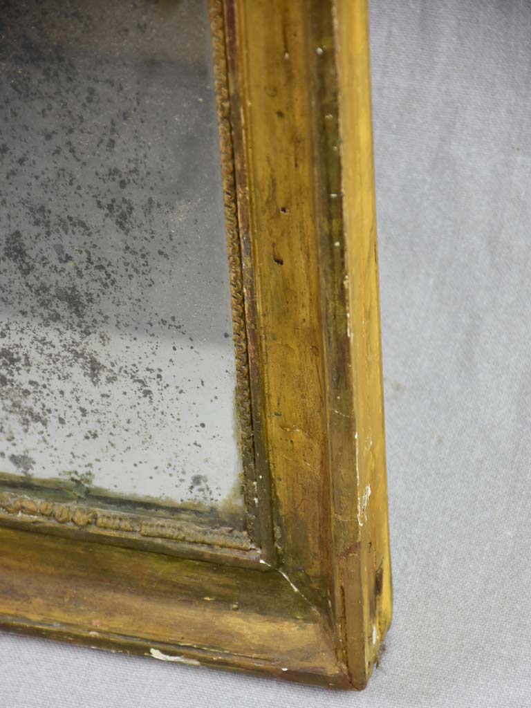 19th Century French trumeau mirror with oriental themed painting 51½" x 23¼"