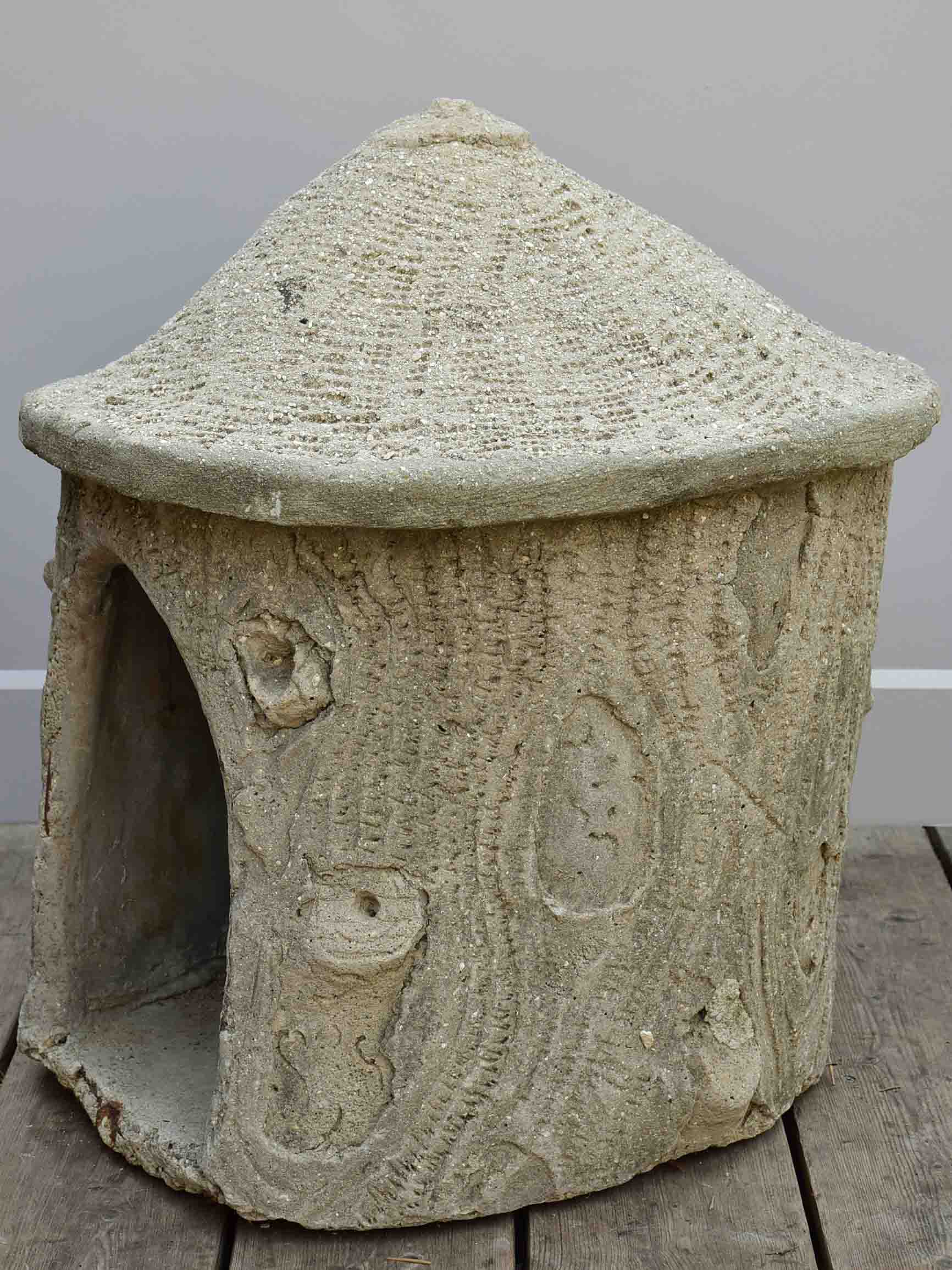 Vintage 1950's French Concrete Dog Kennel