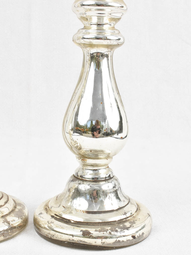 Vintage-style festive glass candle holders