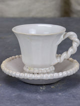 Set of vintage coffee cups and saucers Pont-aux-Choux
