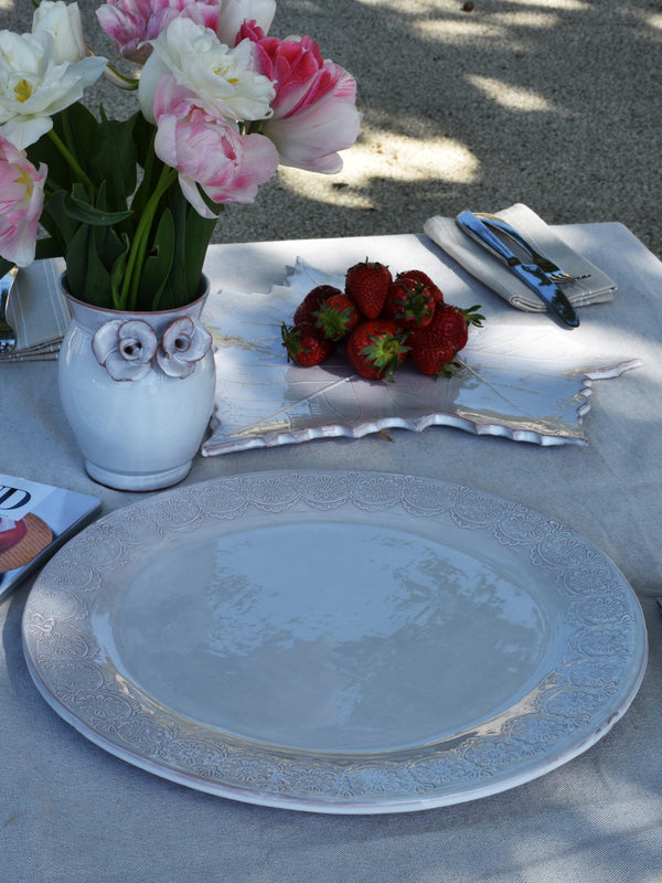 Large dish with pretty lace border