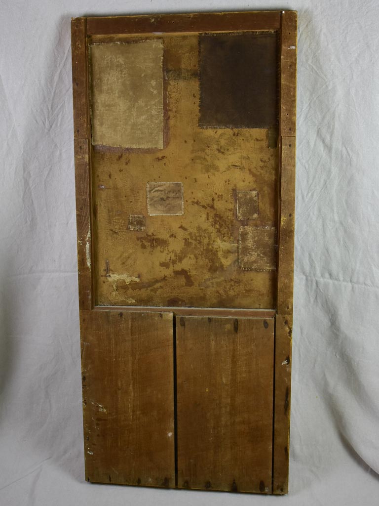 19th Century French trumeau mirror with oriental themed painting 51½" x 23¼"