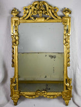 Rare large 18th Century Louis XV/XVI mirror with gilt wood frame 63¾" x  38¼"