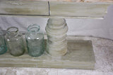 Narrow French console table with large turned column supports 78¾"
