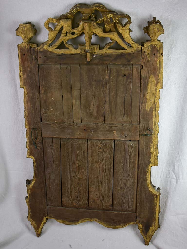 Rare large 18th Century Louis XV/XVI mirror with gilt wood frame 63¾" x  38¼"