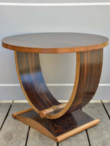 French Art Deco round table - Macassar ebony