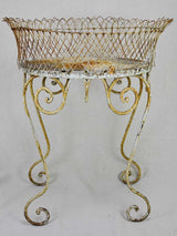 Early 20th Century French plant stand, iron and wire work 29½ x 23¾""