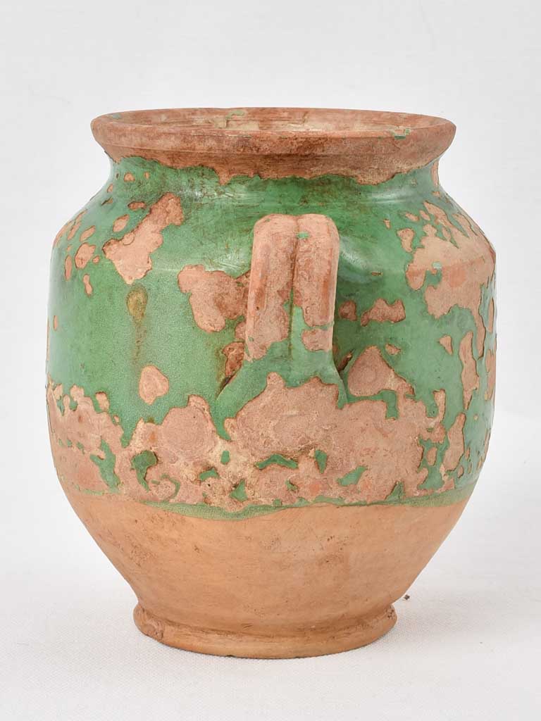 19th century small confit pot - green