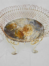 Early 20th Century French plant stand, iron and wire work 29½ x 23¾""