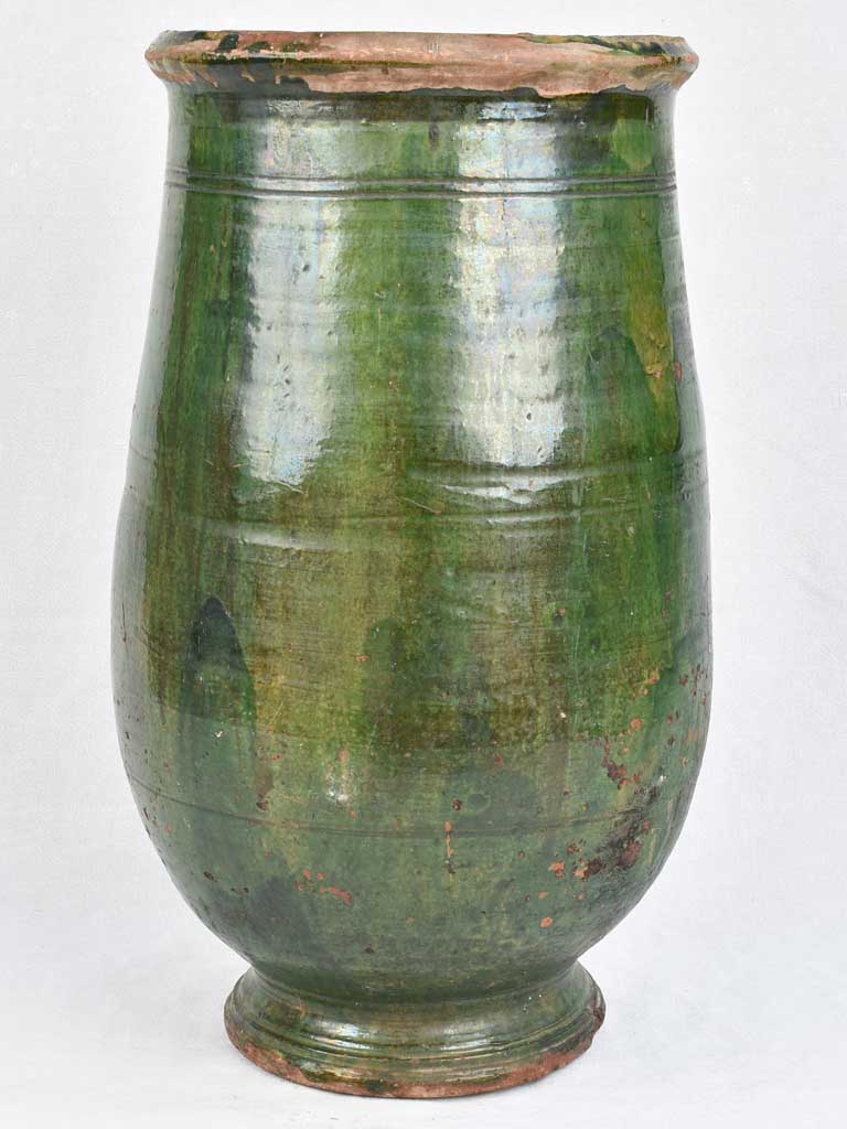 19th century olive jar from Tournac - green 30¾"