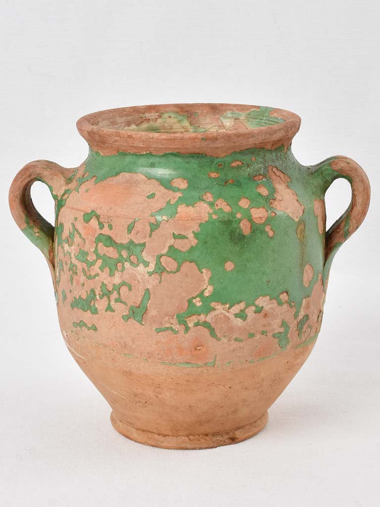 19th century small confit pot - green