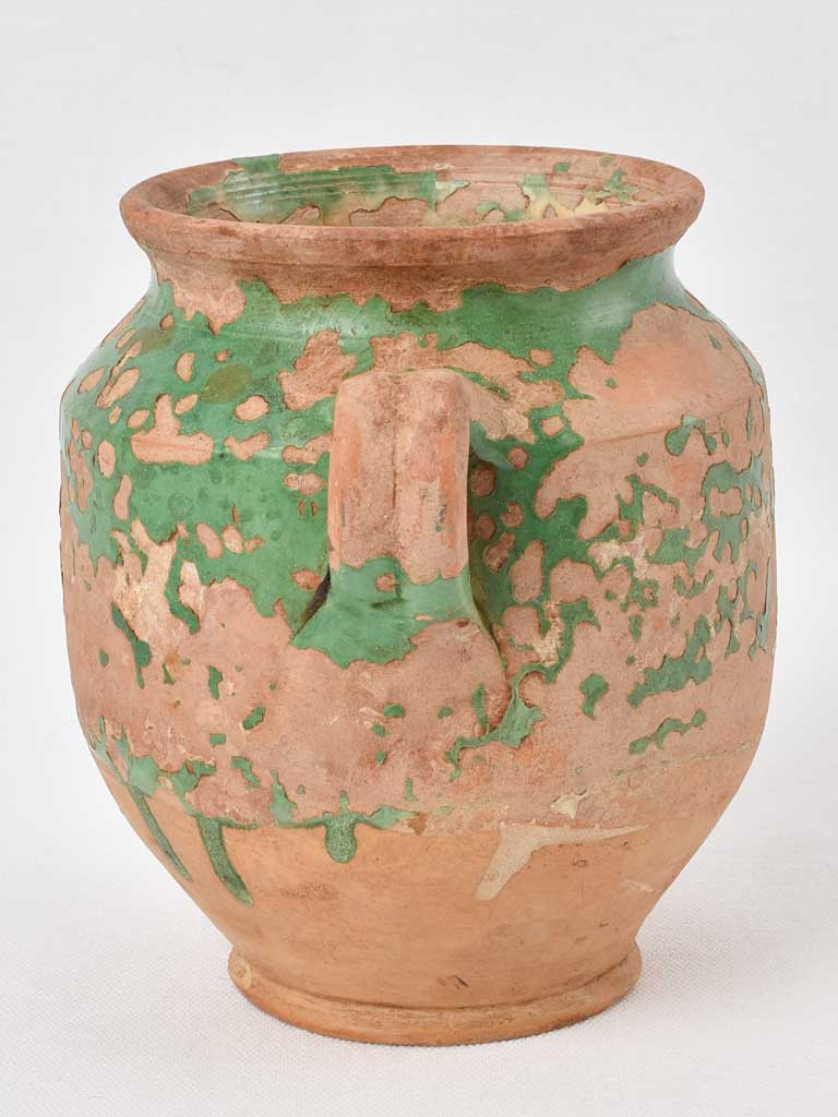 19th century small confit pot - green