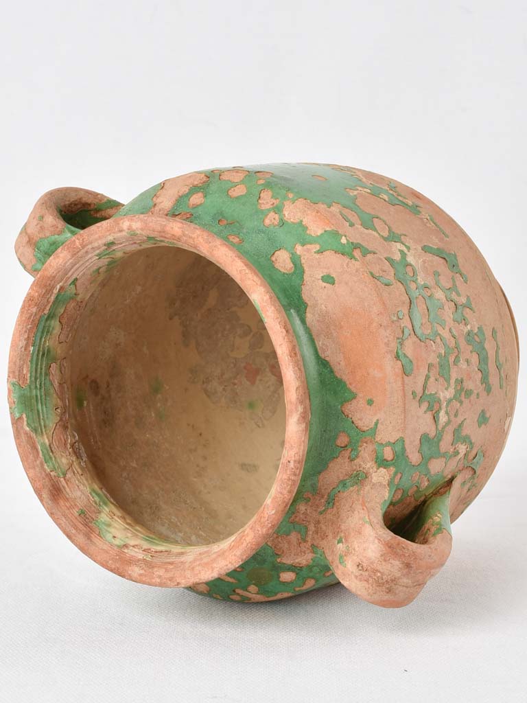 19th century small confit pot - green