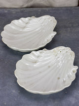 Pair of antique French shell plates
