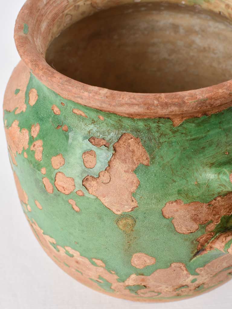 19th century small confit pot - green
