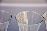 Set of six 1950's Murano glass champagne glasses with gemstones
