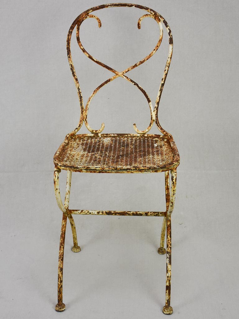 Early 20th century French garden chair in iron
