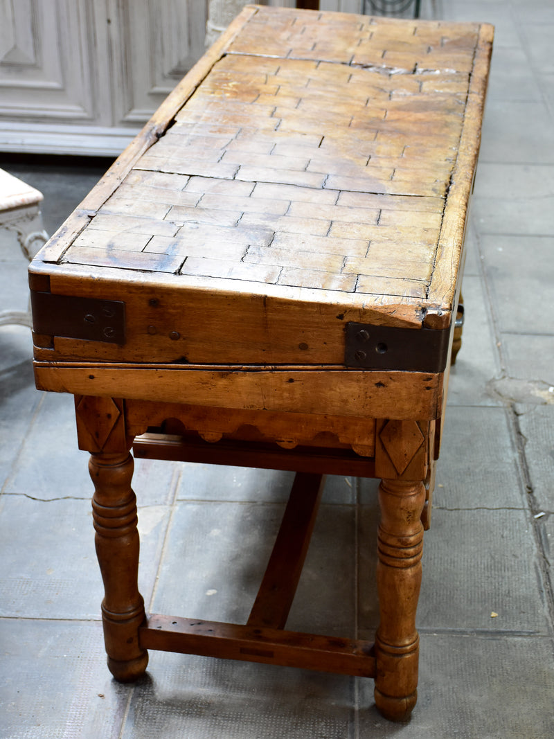 Antique French butcher's block