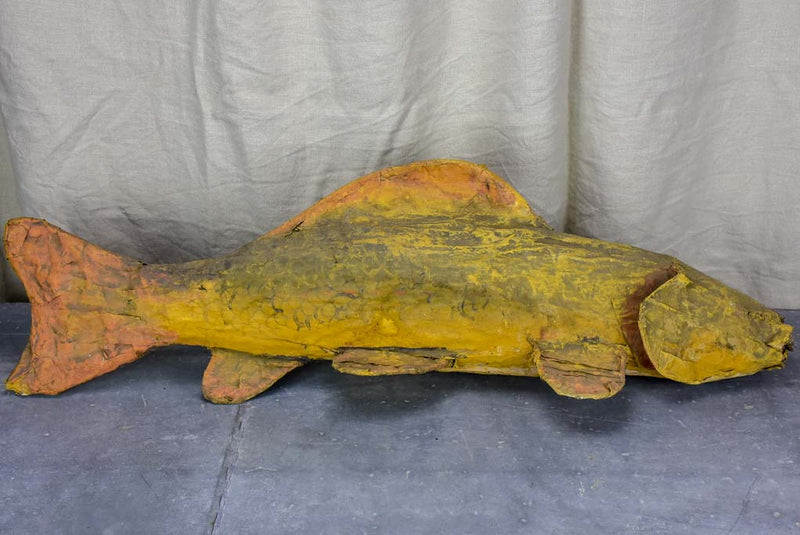 Large vintage French paper mache fish