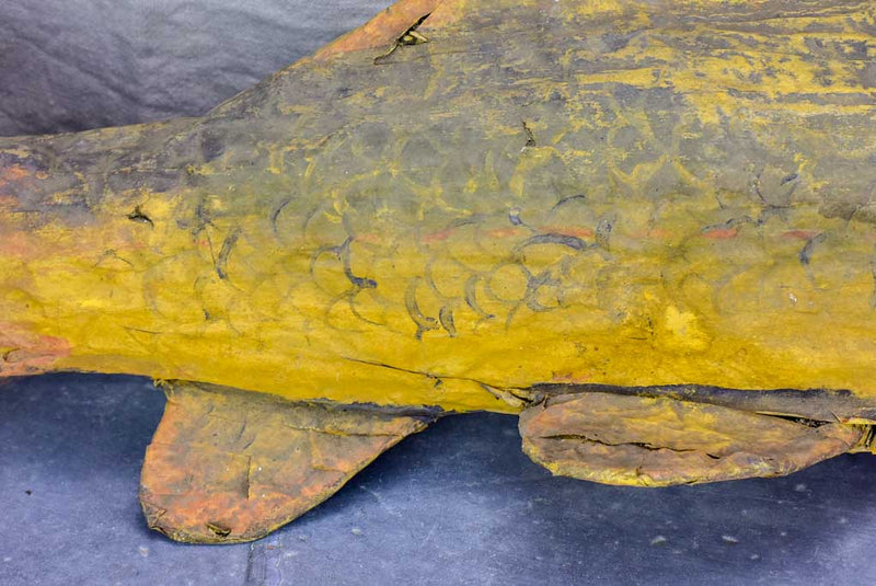 Large vintage French paper mache fish