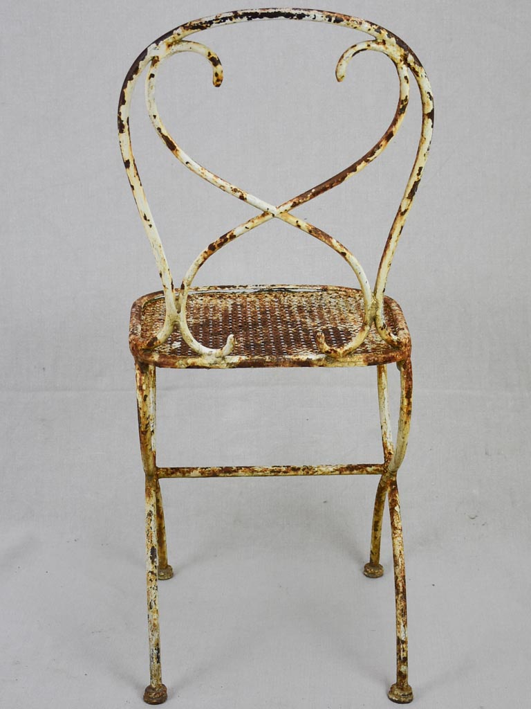 Early 20th century French garden chair in iron