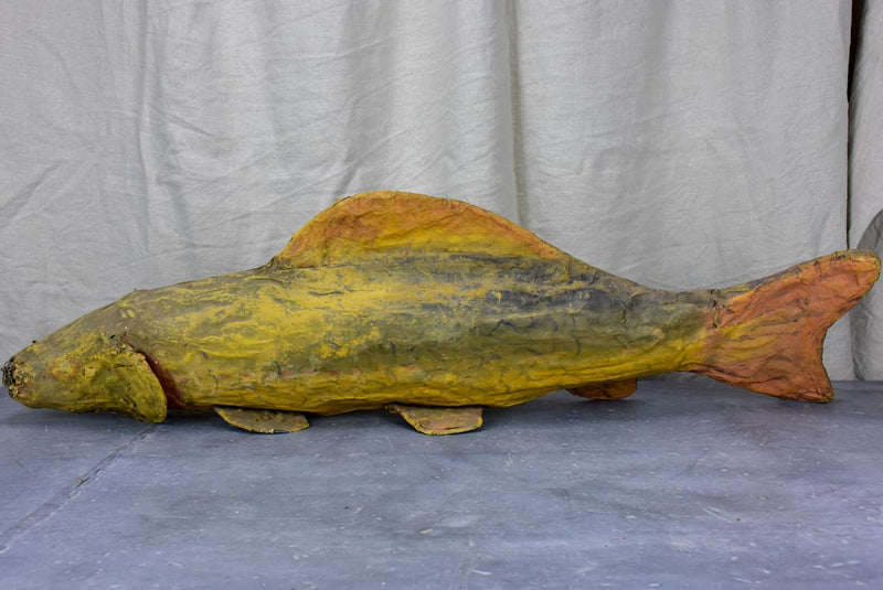 Large vintage French paper mache fish