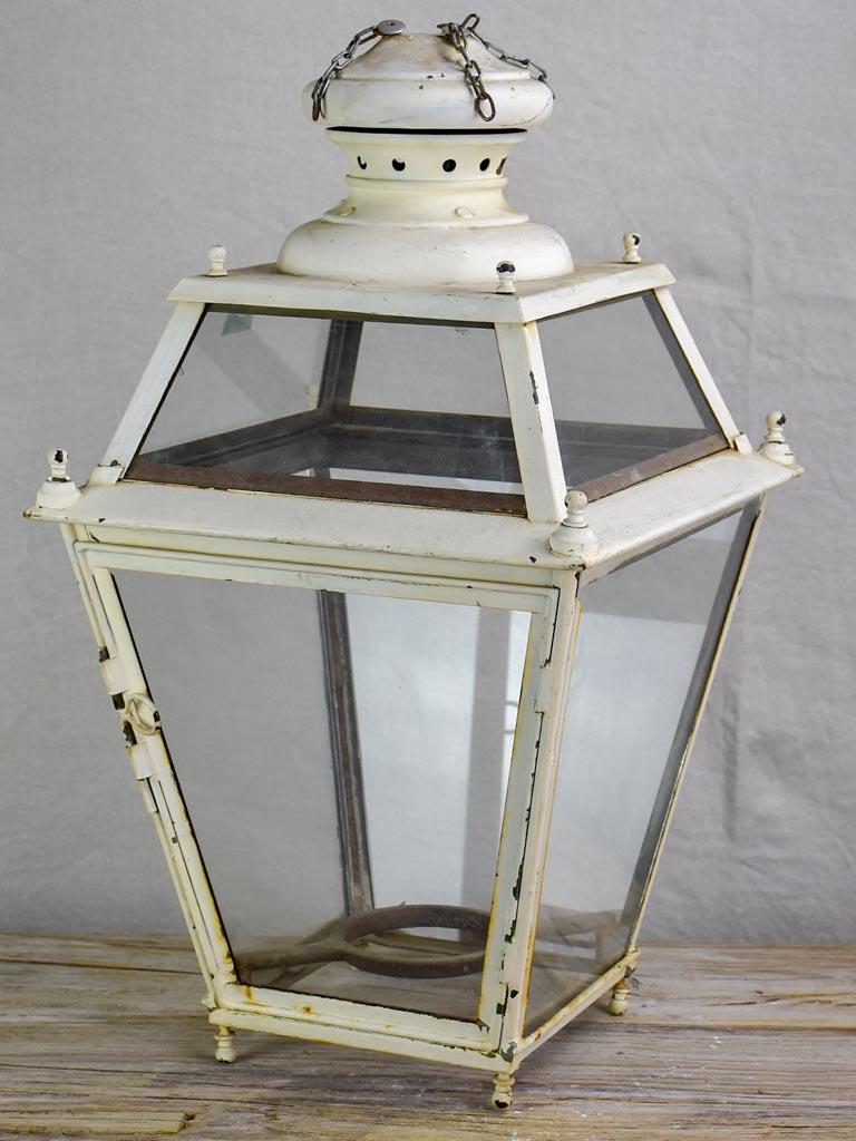 Large 19th Century French lantern - white 22¾"