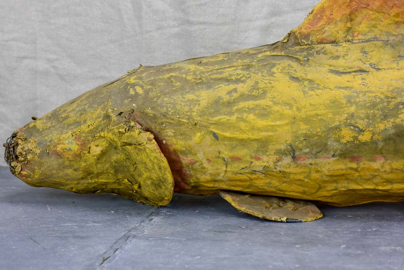 Large vintage French paper mache fish