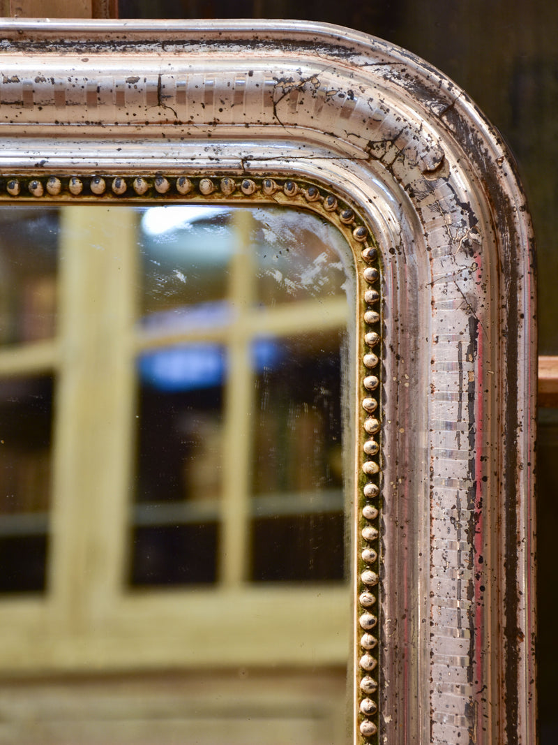 Silver leaf Louis Philippe mirror