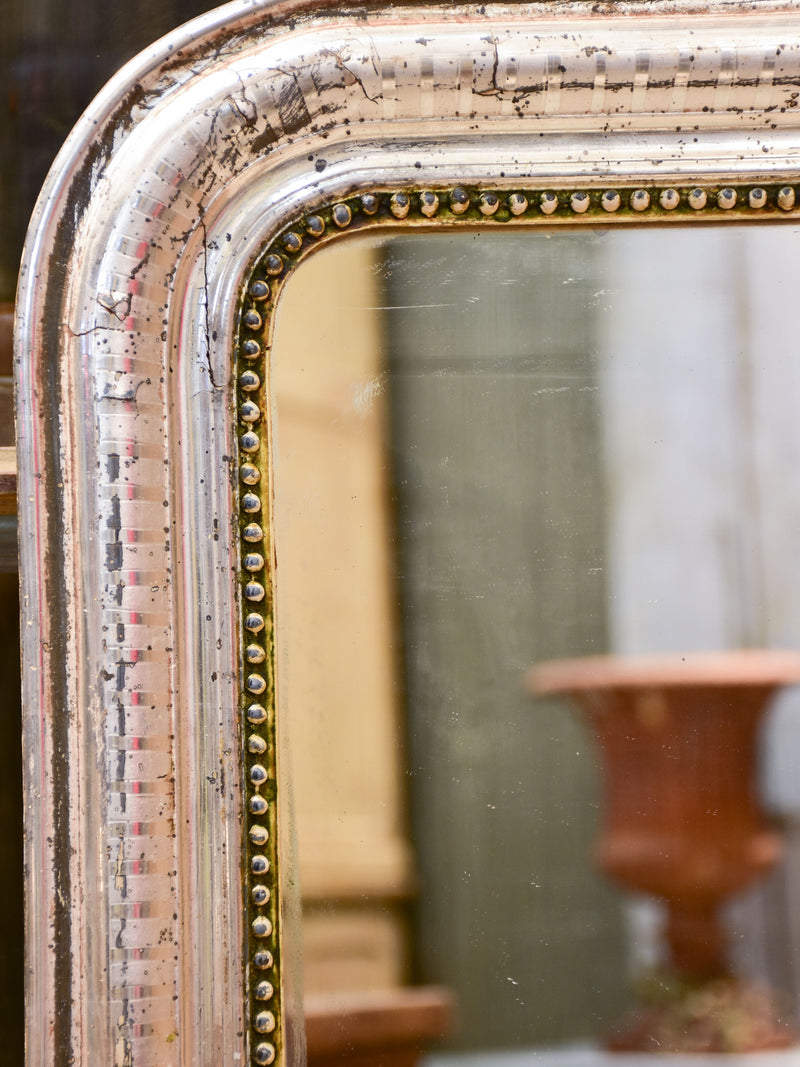 Silver leaf Louis Philippe mirror