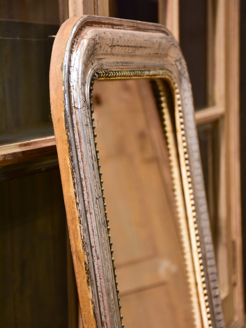 Silver leaf Louis Philippe mirror