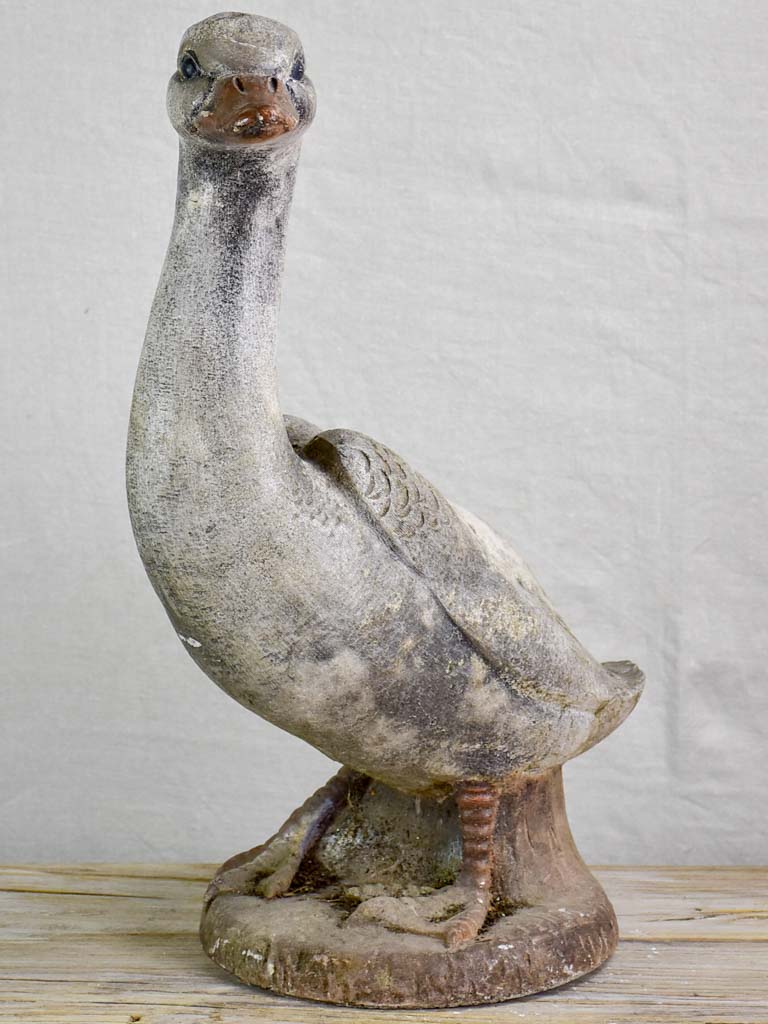 Vintage French garden goose - stone RESERVED