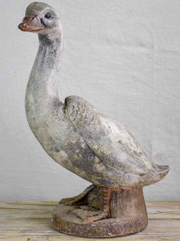 Vintage French garden goose - stone RESERVED