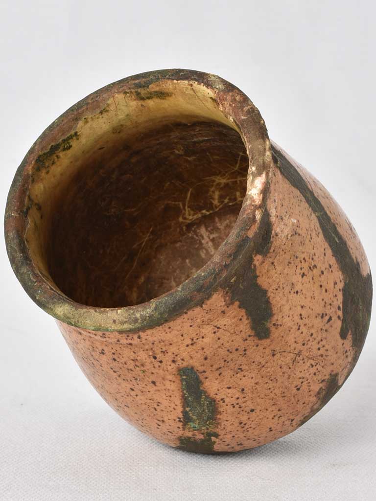 Very small antique French honey pot 4"