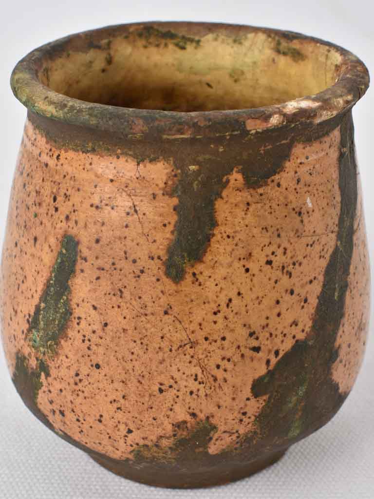 Very small antique French honey pot 4"