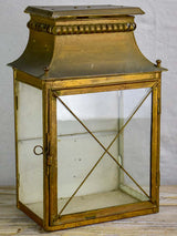19th Century French wall lantern with gold patina 18½"