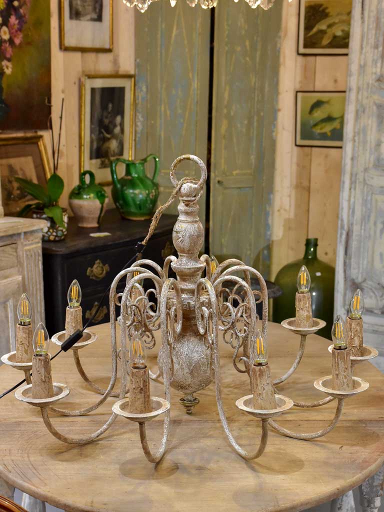 Mid Century Dutch chandelier with 10 lights